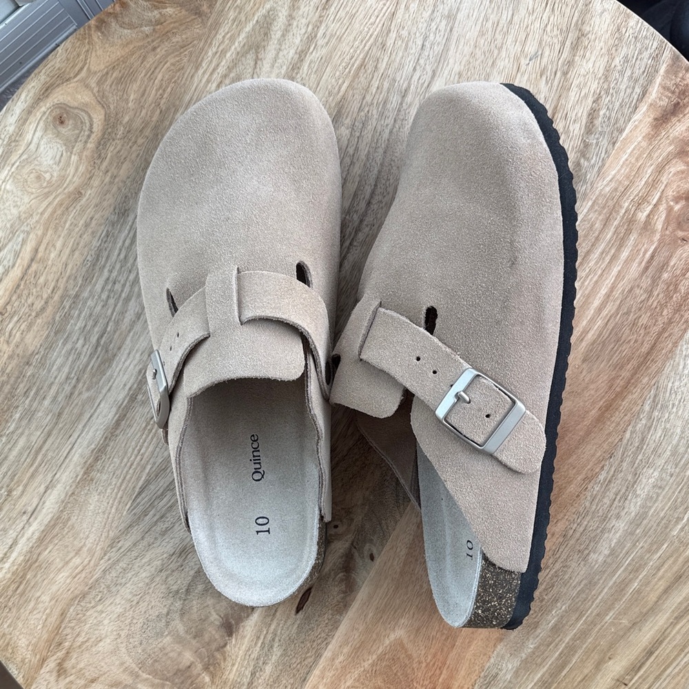 Quince Water Repellent Suede Clog Mule